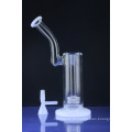 Branco Lip Envolvido Bubbler Vidro Tubulação De Água De Fumar com Caixa de Perc (ES-GB-545)